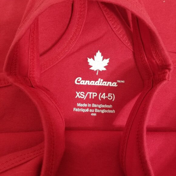 Canadiana NEW Red Sleeveless Maple Leaf Heartbeat 100% Cotton Graphic Tank NWT - Picture 4 of 9